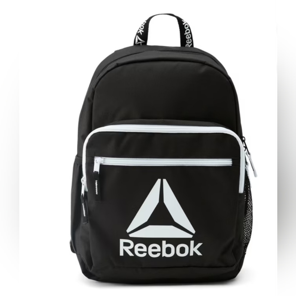 NEW Reebok 'Alfie' Laptop Backpack Black-White